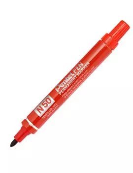 Marcatore Permanente N50 Pentel - Punta Tonda - 4,3 mm - N50-B (Rosso)
