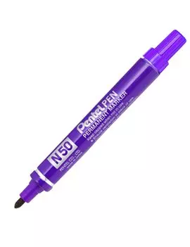 Marcatore Permanente N50 Pentel - Punta Tonda - 4,3 mm - N50-V (Viola)
