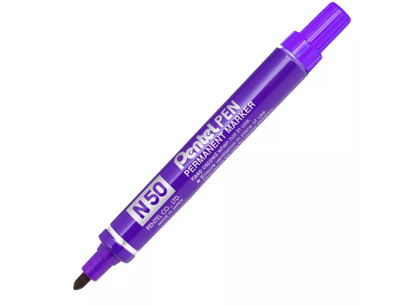 Marcatore Permanente N50 Pentel - Punta Tonda - 4,3 mm - N50-V (Viola)