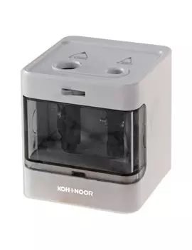 Temperamatite Elettrico Cube Koh-i-noor - 2 Fori - DAS8044 (Grigio)
