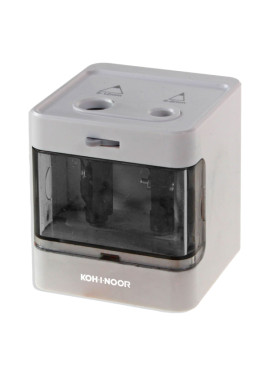 Temperamatite Elettrico Cube Koh-i-noor - 2 Fori - DAS8044 (Grigio)