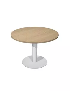Tavolo Riunioni Agorà Direction Artexport - Rotondo - Diametro 80 cm - PR80+BASE50/C (Rovere Gamba Metallo)