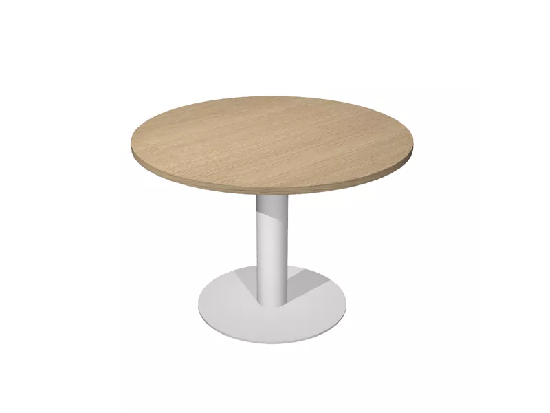 Tavolo Riunioni Agorà Direction Artexport - Rotondo - Diametro 80 cm - PR80+BASE50/C (Rovere Gamba Metallo)