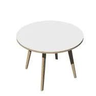 Tavolo Riunioni Woody Artexport - Rotondo - Diametro 100 cm - 6410-DKA-3C (Rovere e Bianco)