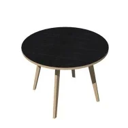 Tavolo Riunioni Woody Artexport - Rotondo - Diametro 100 cm - 6410-DKA-8C (Rovere e Nero Venato)