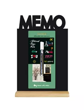 Lavagna da Tavolo Silhouette Securit - 34,5x21 cm - Memo - FBT-MEMO (Nero)