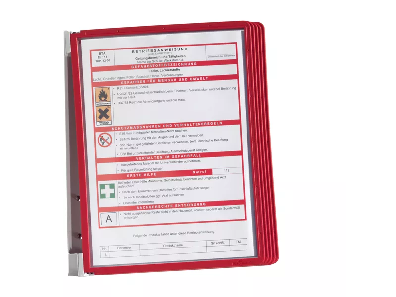 Leggio da Parete Vario Wall 5 Durable - A4 - 5551-03 (Rosso) Leggio da Parete Vario Wall 5 Durable - A4 - 5551-03 (Rosso)