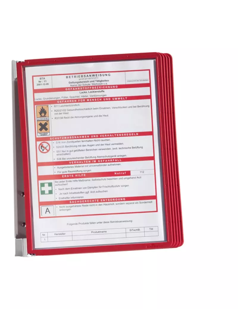 Leggio da Parete Vario Wall 5 Durable - A4 - 5551-03 (Rosso) Leggio da Parete Vario Wall 5 Durable - A4 - 5551-03 (Rosso)