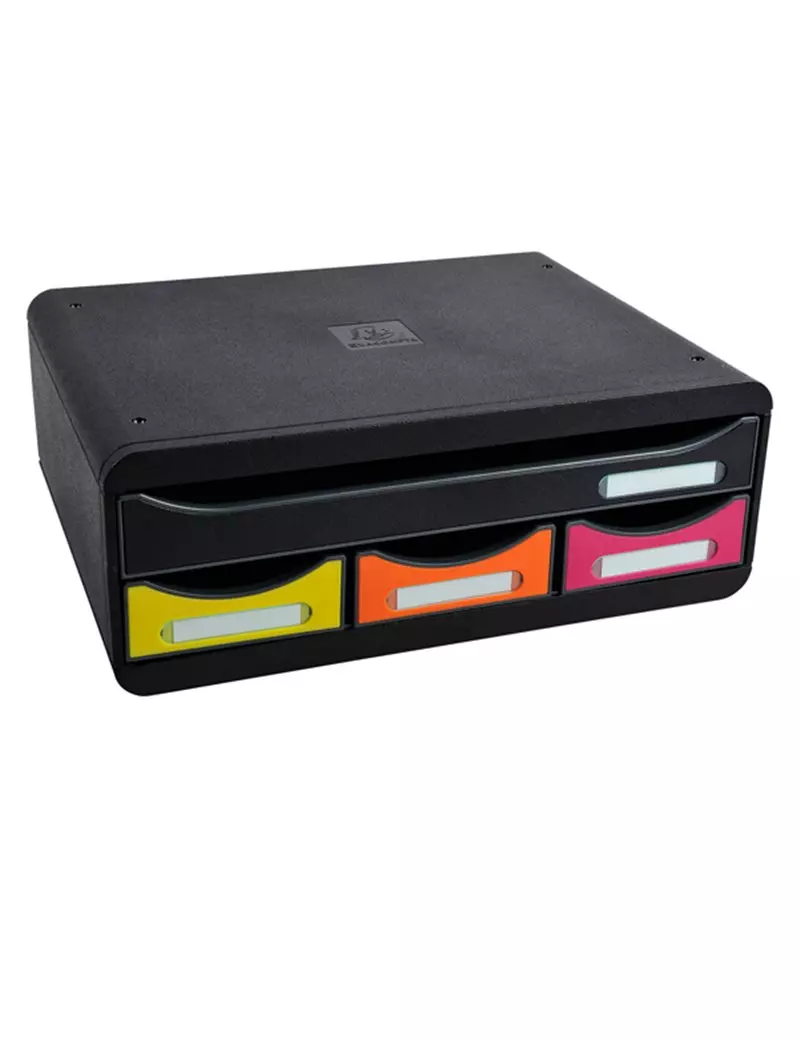 Cassettiera Toolbox Exacompta - 4 Cassetti - 27x35,5x13,5 cm - 319798D (Nero e Arlecchino) Cassettiera Toolbox Exacompta - 4 Cassetti - 27x35,5x13,5 cm - 319798D (Nero e Arlecchino)