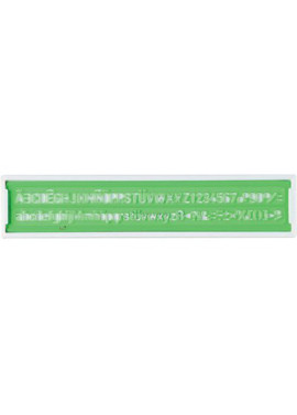 Normografo Norme Uni Arda - 28,6x4,3 cm - 10 mm - 30010 (Verde)