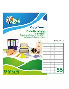 Etichette Adesive Tico - 36x22 mm - PG4-3622 (Bianco Conf. 100)