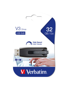 Pen Drive Superspeed Store'N'Go V3 Drive Verbatim - USB 3.0 - 32GB - 49173 (Nero)