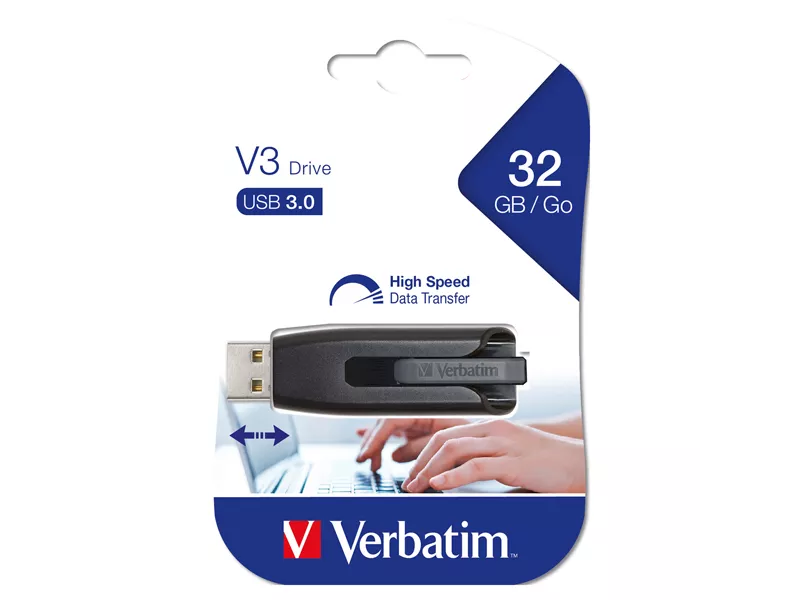 Pen Drive Superspeed Store'N'Go V3 Drive Verbatim - USB 3.0 - 32GB - 49173 (Nero)