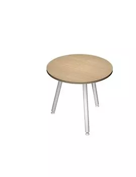Tavolo Riunioni Skinny Metal Artexport - Rotondo - Diametro 80 cm - 6408-DJA-C-AM (Rovere)