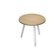 Tavolo Riunioni Skinny Metal Artexport - Rotondo - Diametro 80 cm - 6408-DJA-C-AM (Rovere)