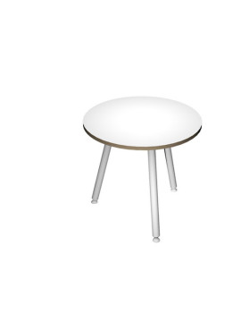 Tavolo Riunioni Skinny Metal Artexport - Rotondo - Diametro 80 cm - 6408-DJA-3C-AM (Bianco)