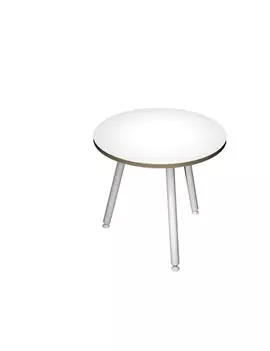 Tavolo Riunioni Skinny Metal Artexport - Rotondo - Diametro 80 cm - 6408-DJA-3C-AM (Bianco)