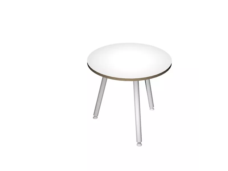 Tavolo Riunioni Skinny Metal Artexport - Rotondo - Diametro 80 cm - 6408-DJA-3C-AM (Bianco)