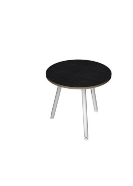 Tavolo Riunioni Skinny Metal Artexport - Rotondo - Diametro 80 cm - 6408-DJA-8C-AM (Nero Venato)