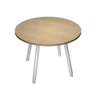 Tavolo Riunioni Skinny Metal Artexport - Rotondo - Diametro 100 cm - 6410-DJA-C-AM (Rovere)