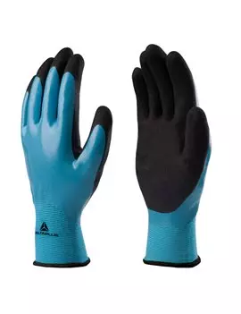 Guanti in Poliammide con Palmo in Nitrile Wet&Dry VV636BL Delta Plus - Taglia 8 - VV360BL08 (Blu e Nero)