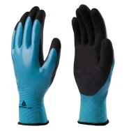 Guanti in Poliammide con Palmo in Nitrile Wet&Dry VV636BL Delta Plus - Taglia 10 - VV360BL10 (Blu e Nero)