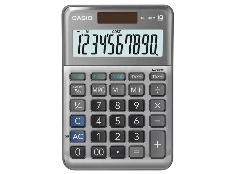 Calcolatrice da Tavolo MS-100FM Casio (Grigio)