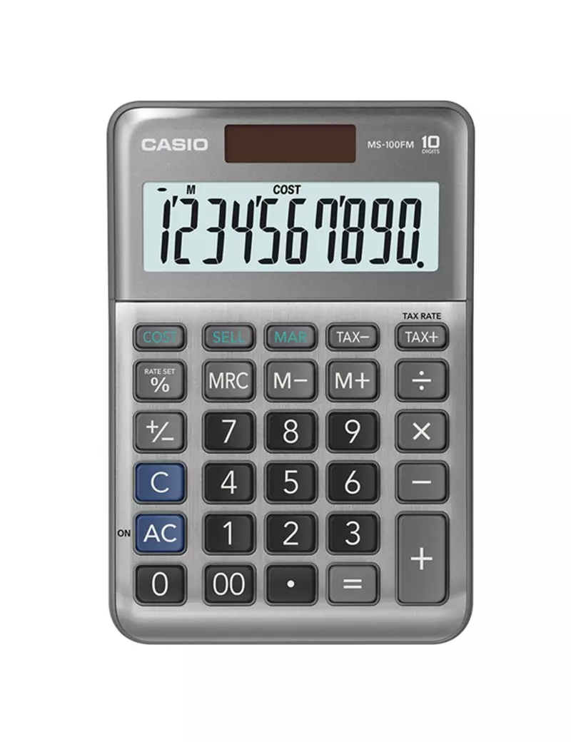 Calcolatrice da Tavolo MS-100FM Casio (Grigio) Calcolatrice da Tavolo MS-100FM Casio (Grigio)