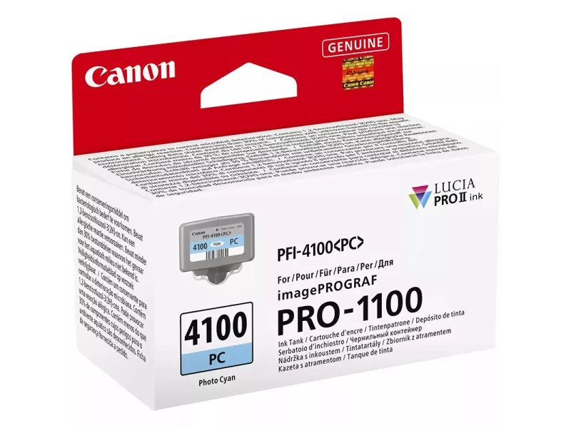 Cartuccia Originale Canon PFI-4100pc 6781C001 (Ciano Foto 80 ml) Cartuccia Originale Canon PFI-4100pc 6781C001 (Ciano Foto 80 ml)