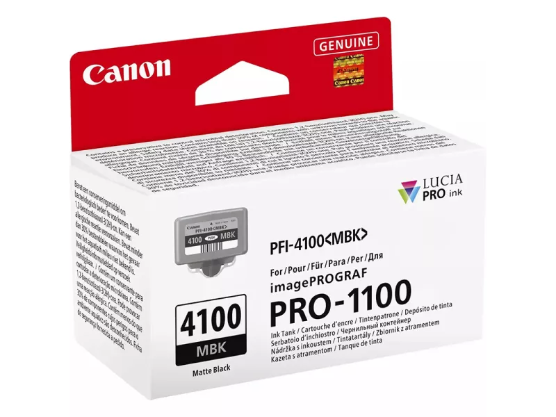 Cartuccia Originale Canon PFI-4100mbk 6776C001 (Nero Opaco 80 ml)
