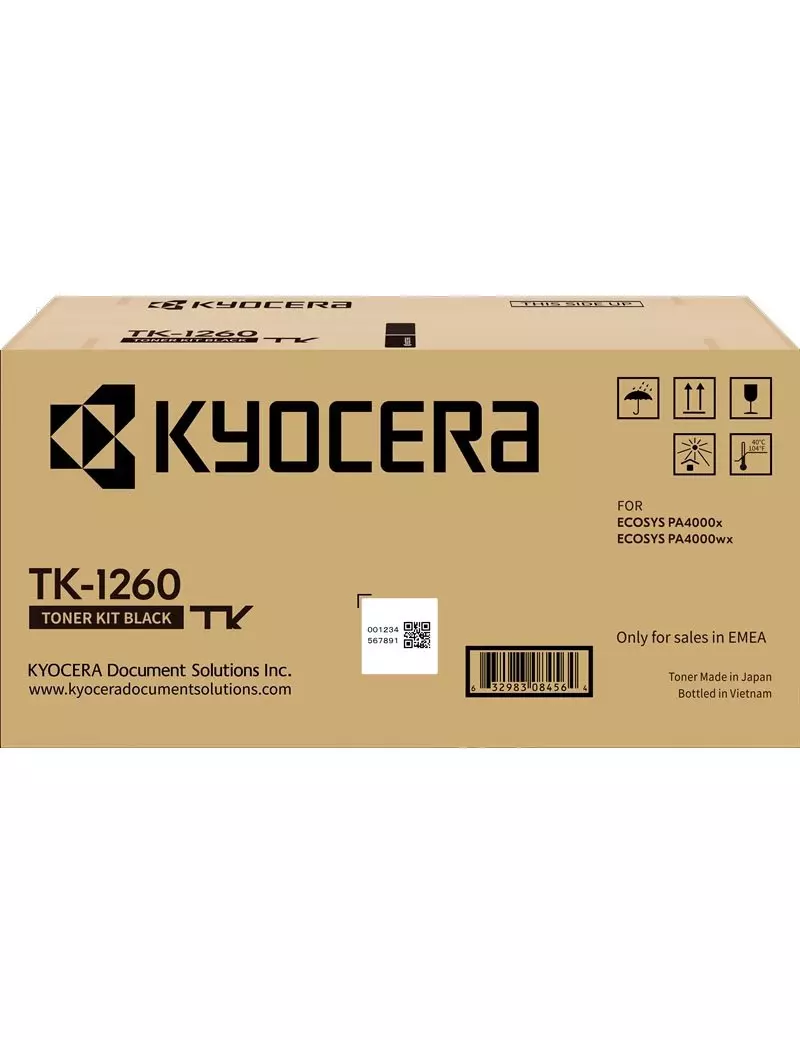 Toner Originale Kyocera TK-1260 1T0C150NL0 (Nero 10000 pagine) Toner Originale Kyocera TK-1260 1T0C150NL0 (Nero 10000 pagine)