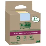 Post-it Notes Super Sticky Green 654R-SSCOL3+1 3M - 76x76 mm - 7100285103 (Giallo Canary Conf. 4)