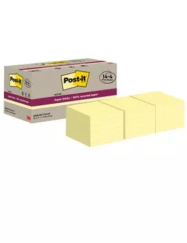 Post-it Notes Super Sticky Green 654R-SSCY14+4 3M - 76x76 mm - 7100284878 (Giallo Canary Conf. 18)