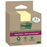 Post-it Notes Super Sticky Green 654R-SSCY3+1 3M - 76x76 mm - 7100285105 (Giallo Canary Conf. 4)