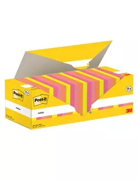 Post-it Notes Super Sticky 654-COL-VP24 3M - 76x76 mm - 7100317837 (Assortiti Conf. 24)