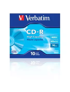 CD-R Verbatim - Jewel Case - 700 MB - 40x - Data Life - 43428 (Conf. 10)
