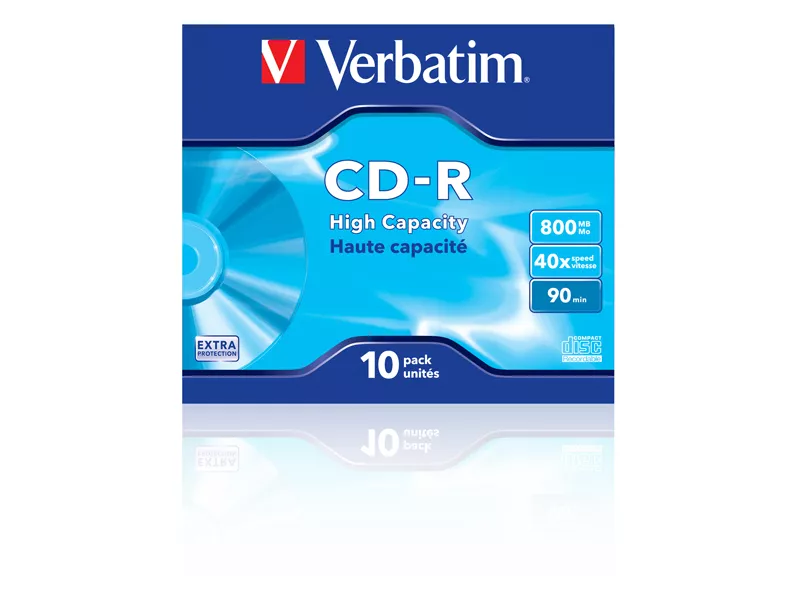 CD-R Verbatim - Jewel Case - 700 MB - 40x - Data Life - 43428 (Conf. 10) CD-R Verbatim - Jewel Case - 700 MB - 40x - Data Life - 43428 (Conf. 10)