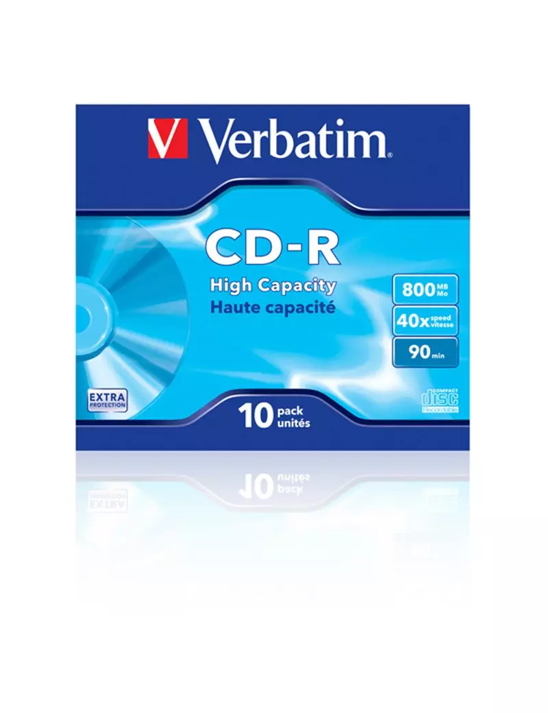 CD-R Verbatim - Jewel Case - 700 MB - 40x - Data Life - 43428 (Conf. 10) CD-R Verbatim - Jewel Case - 700 MB - 40x - Data Life - 43428 (Conf. 10)