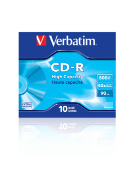 CD-R Verbatim - Jewel Case - 700 MB - 40x - Data Life - 43428 (Conf. 10)