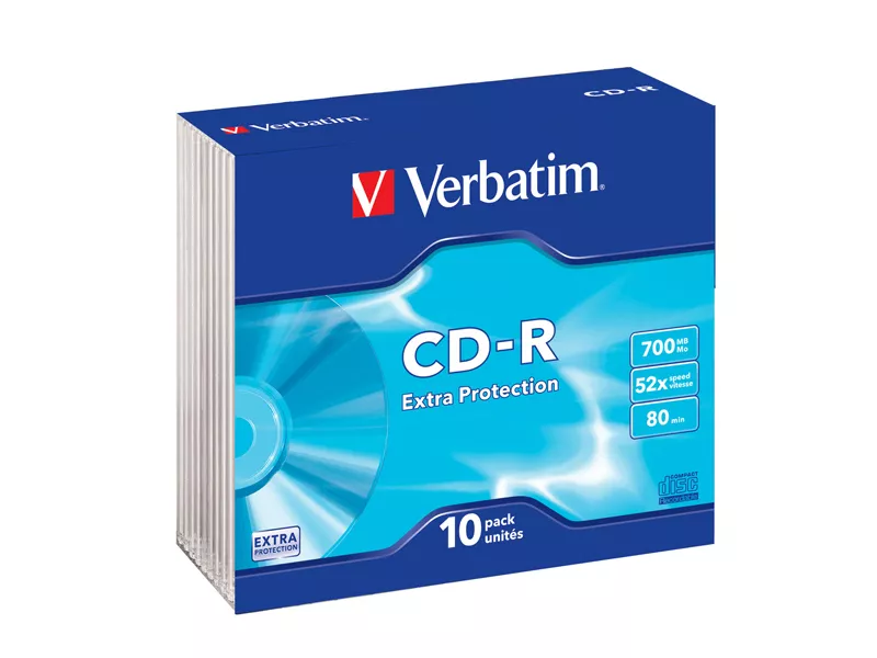 CD-R Verbatim - Slim Box - 700 MB - 52x - Data Life Extra Protection - 43415 (Conf. 10)