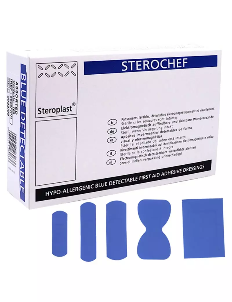 Cerotti Detectable PVS - Misure Assortite - CER049 (Blu Conf. 100) Cerotti Detectable PVS - Misure Assortite - CER049 (Blu Conf. 100)
