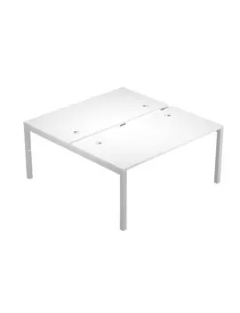 Scrivania a 2 Postazioni Contrapposte Agorà Artexport - 140x168 cm - BENCH140X2_3 (Bianco)