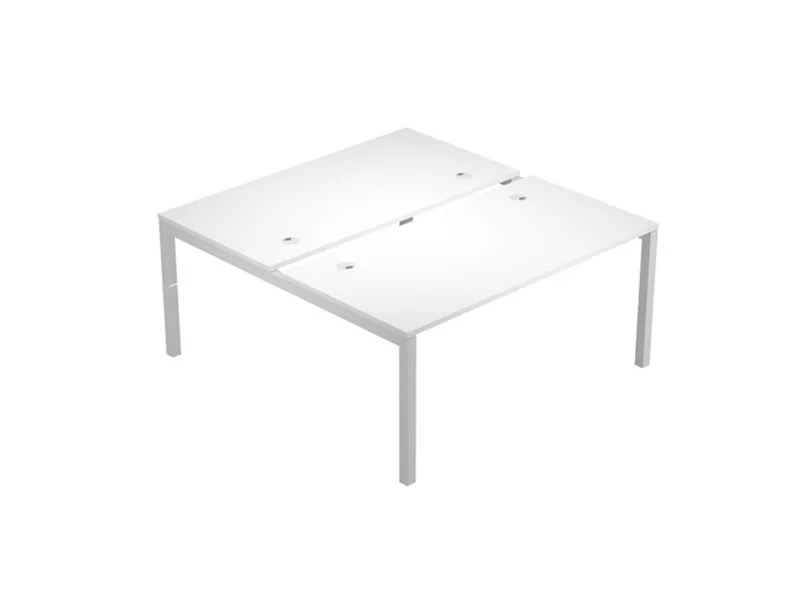 Scrivania a 2 Postazioni Contrapposte Agorà Artexport - 140x168 cm - BENCH140X2_3 (Bianco)
