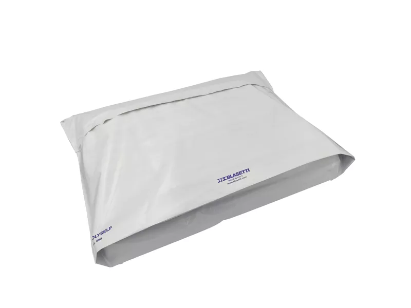 Busta a Sacco con Soffietto in Polietilene Polyself Blasetti - 52x55x10 cm - 0932 (Bianco Conf. 100) Busta a Sacco con Soffietto in Polietilene Polyself Blasetti - 52x55x10 cm - 0932 (Bianco Conf. 100)
