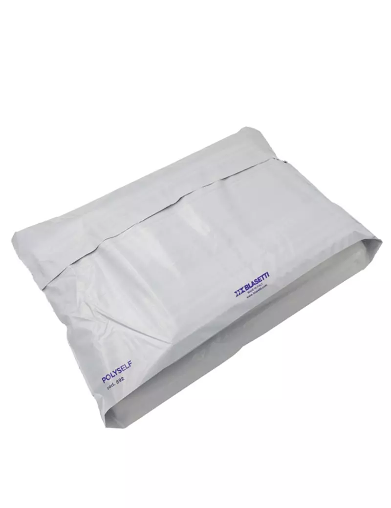 Busta a Sacco con Soffietto in Polietilene Polyself A3 Blasetti - 32x48x10 cm - 0892 (Bianco Conf. 100) Busta a Sacco con Soffietto in Polietilene Polyself A3 Blasetti - 32x48x10 cm - 0892 (Bianco Conf. 100)