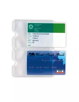Busta Porta Card Sei Rota - 2 Tasche - 5,8x8,7 cm - 484302 (Trasparente Conf. 50)
