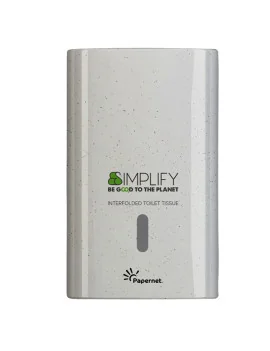 Dispenser per Asciugamani Interfogliati Papernet - 16,5x13,5x26,5 cm - 421334 (White Wood)