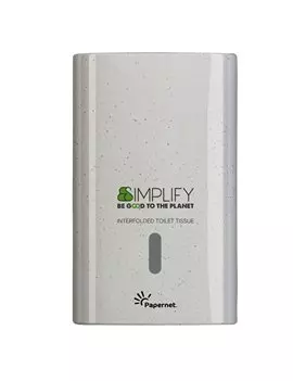 Dispenser per Asciugamani Interfogliati Papernet - 16,5x13,5x26,5 cm - 421334 (White Wood)