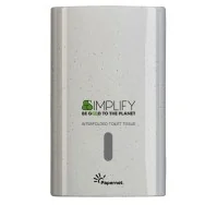 Dispenser per Asciugamani Interfogliati Papernet - 16,5x13,5x26,5 cm - 421334 (White Wood)