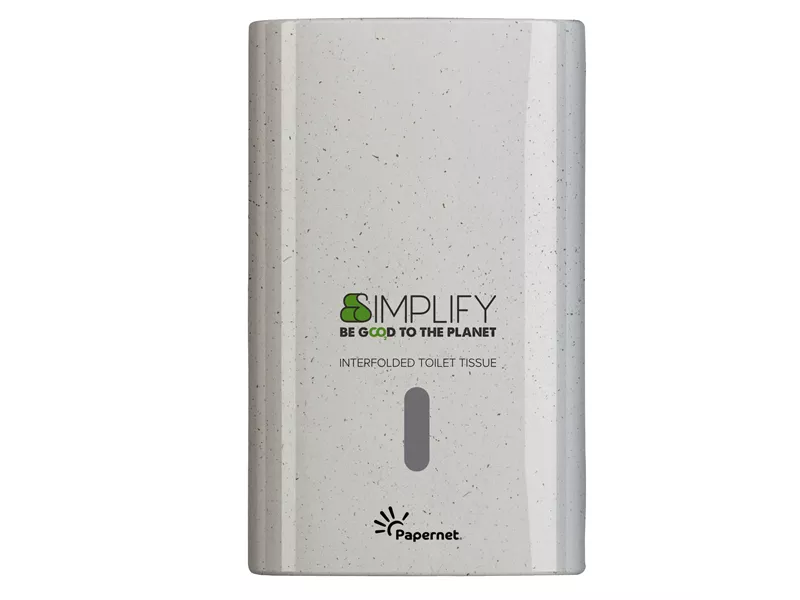 Dispenser per Asciugamani Interfogliati Papernet - 16,5x13,5x26,5 cm - 421334 (White Wood)